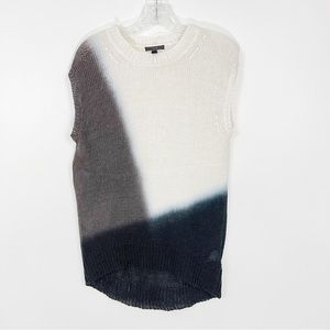 J. Crew Linen Dip Dye Sleeveless Knit Sweater High Low Size XS